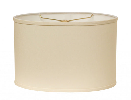 18" Ivory Throwback Oval No Slub Lampshade