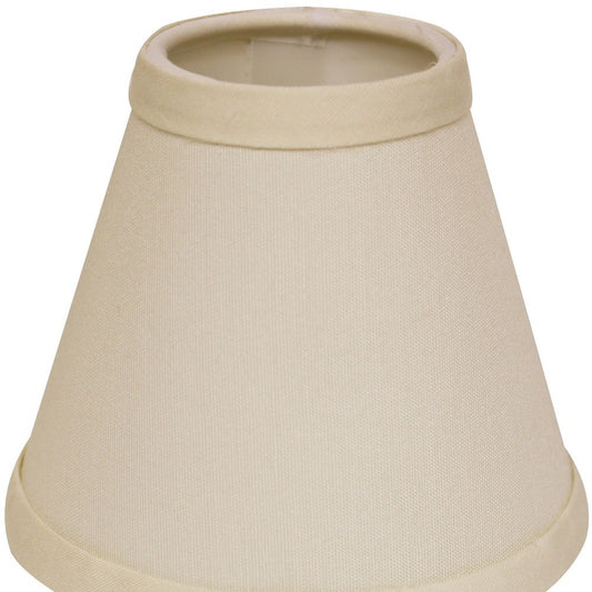 4" Ivory Set of 6 Chandelier No Slub Lampshades