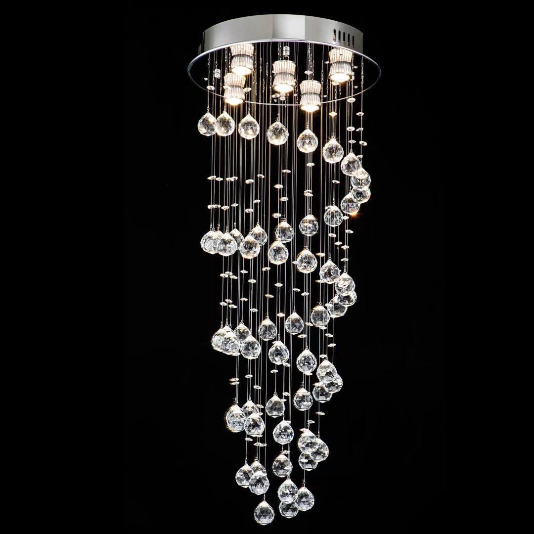 Stylish Spiral Faux Crystal Chandelier Light