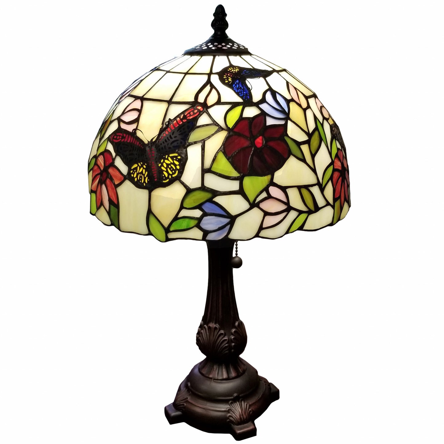 19" Tiffany Style Butterfly Table Lamp