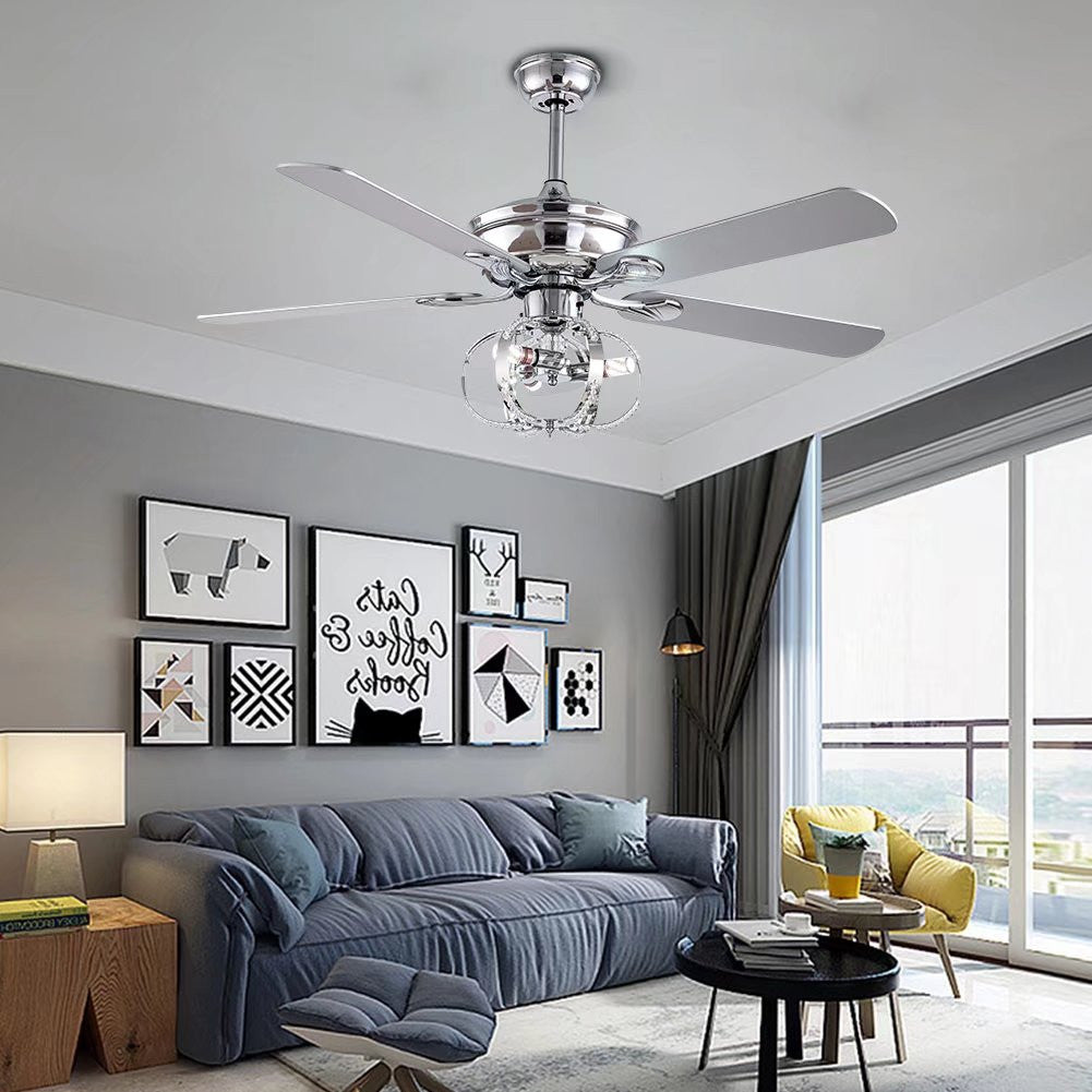 Modern Metal Chandelier Ceiling Fan