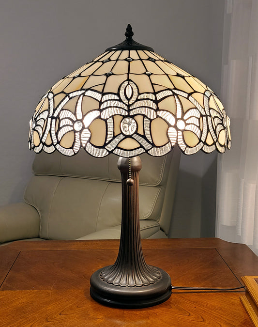 24" Stained Glass Two Light Stained Glass Two Light Accent Table Lamp