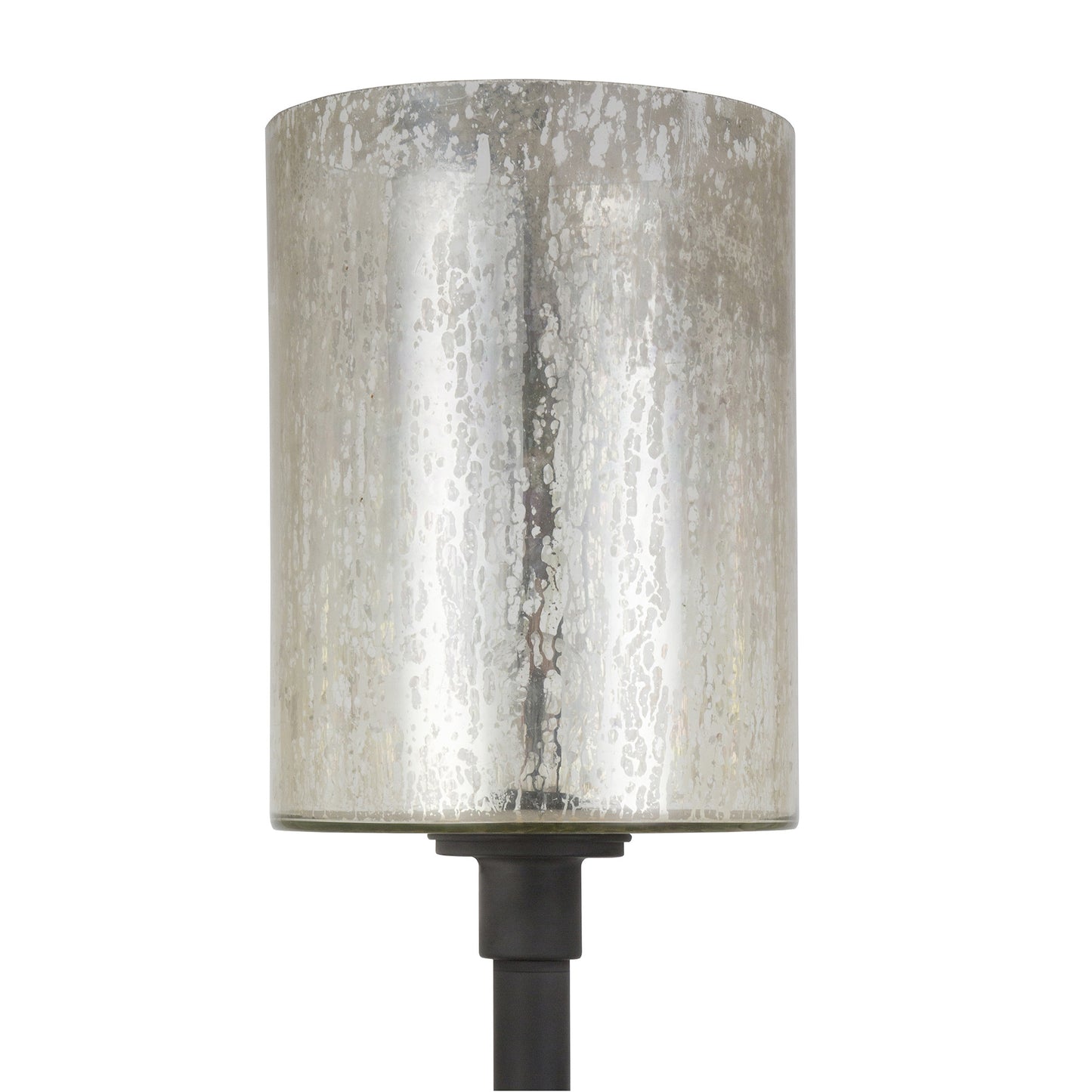 68" Black Torchiere Floor Lamp With Clear Transparent Glass Drum Shade