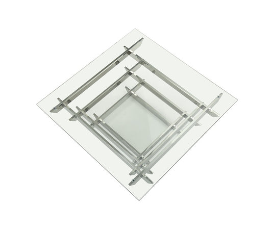 39" Glass Square Coffee Table