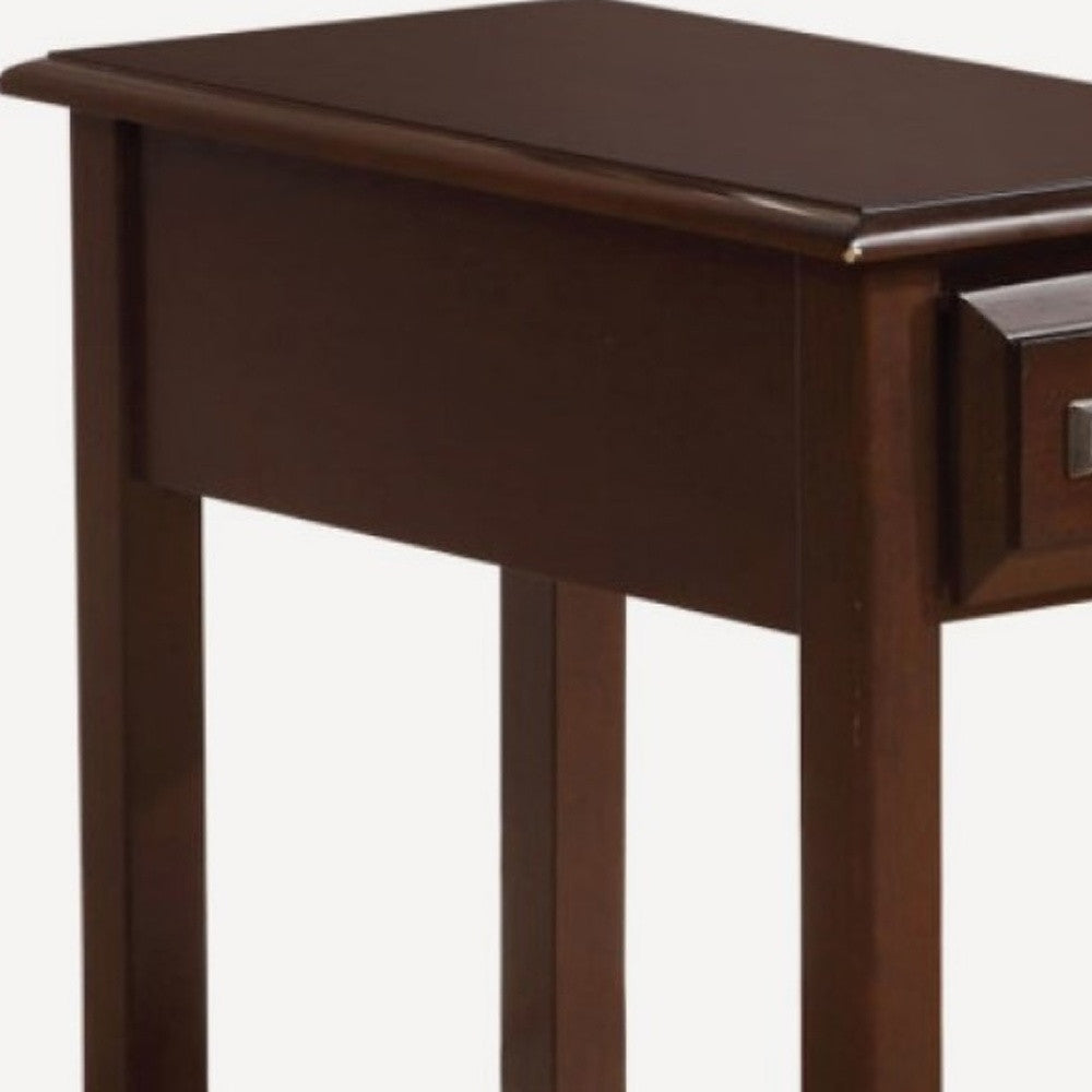 Dark Cherry Wooden Side Table