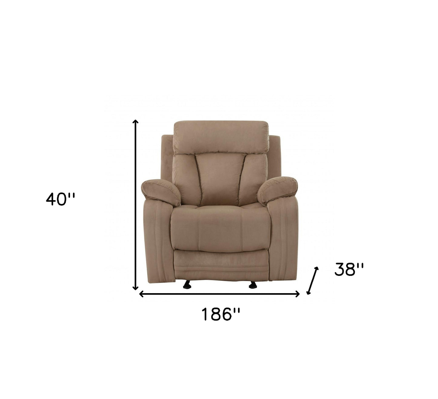 Three Piece Indoor Beige Microsuede Six Person Seating Set