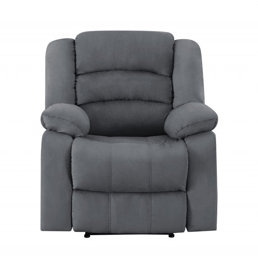 40" Contemporary Grey Fabric Chair