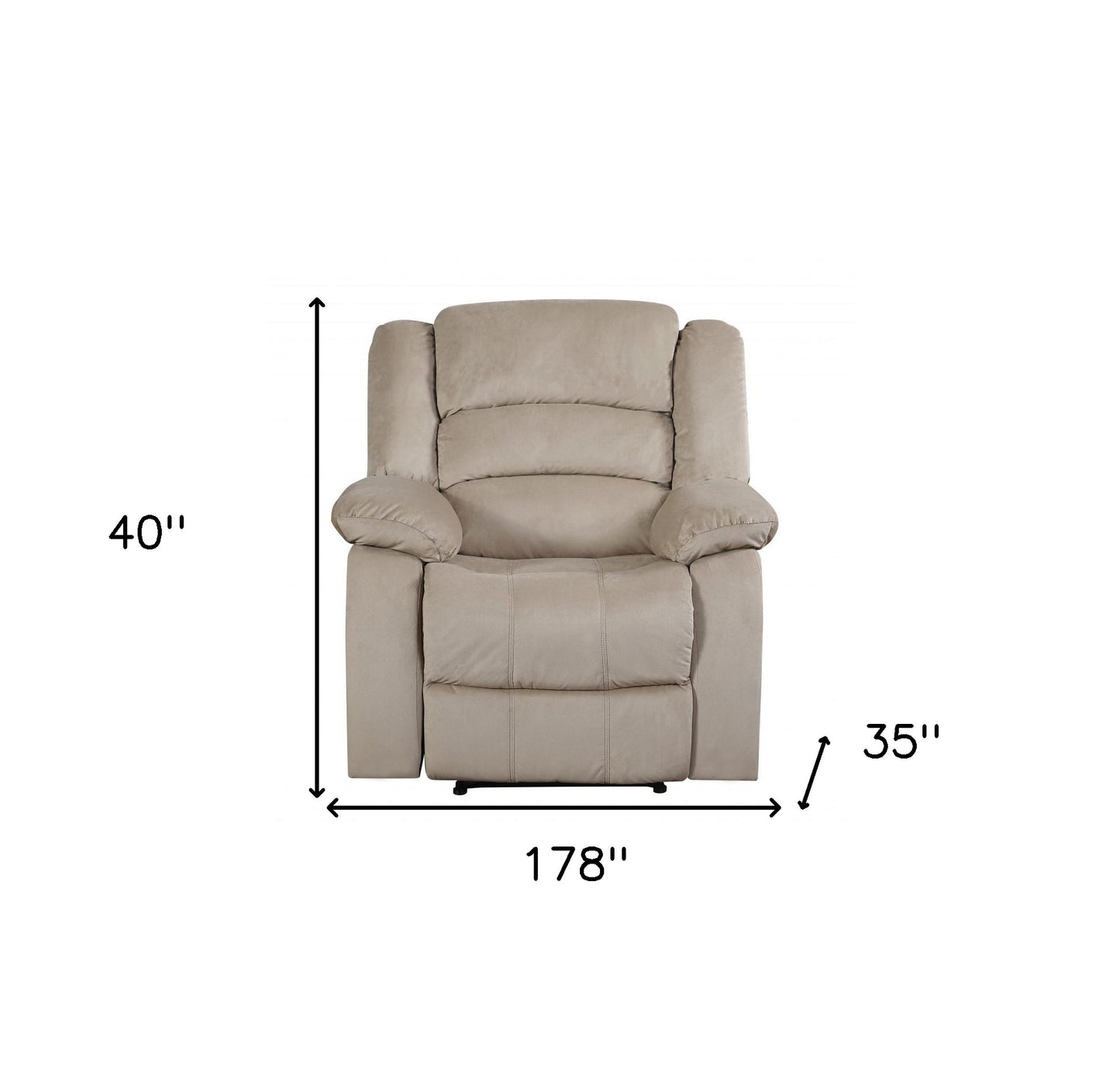 Three Piece Indoor Beige Microsuede Six Person Seating Set