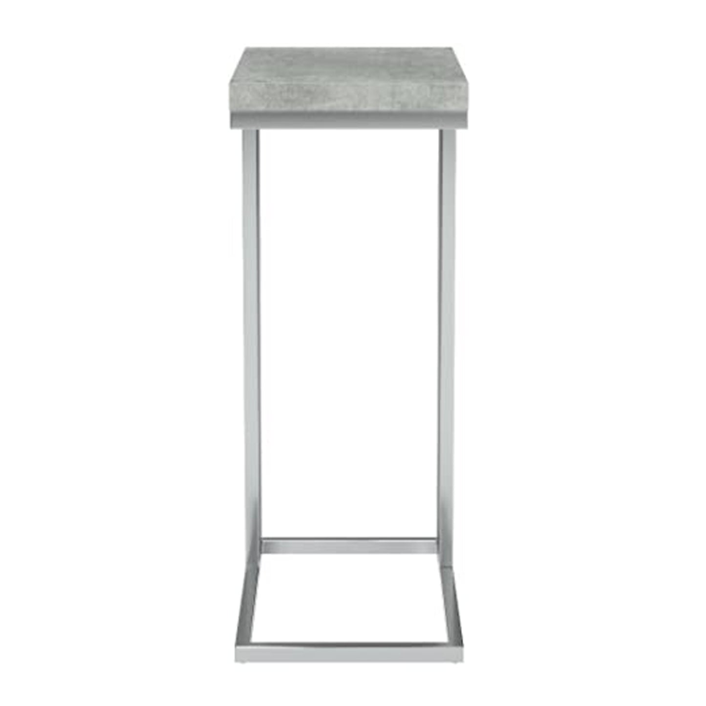 18.25" X 10.25" X 25.25" Grey Particle Board Metal  Accent Table