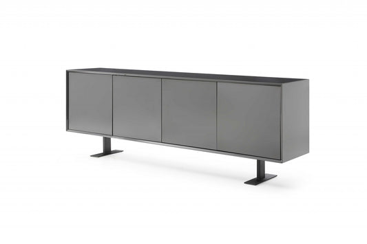 87 X 18 X 31.5 Gray Metal Buffet