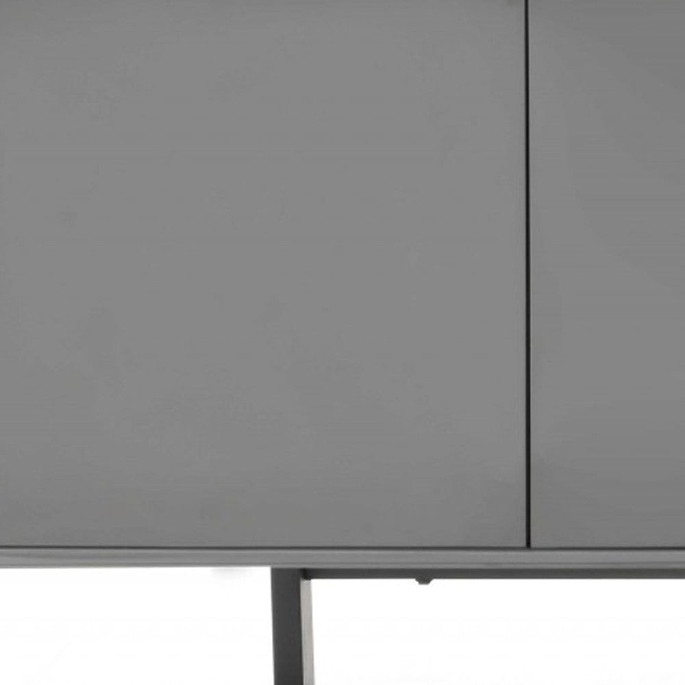 87 X 18 X 31.5 Gray Metal Buffet