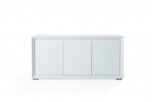 61 X 20 X 30 White Stainless Steel Buffet