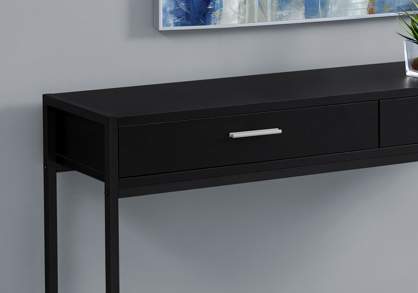 48" Black Frame Console Table