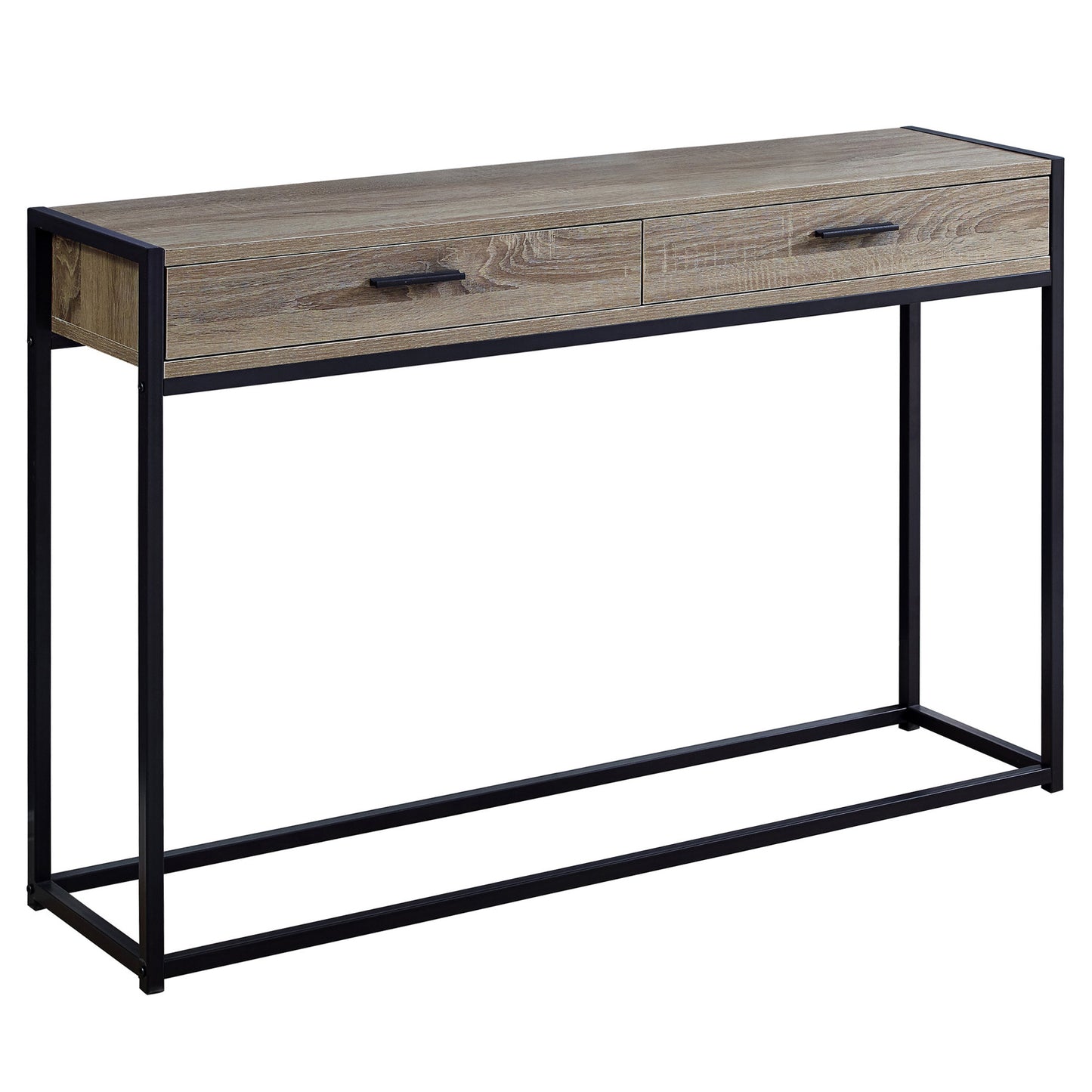 48" Taupe And Black Frame Console Table