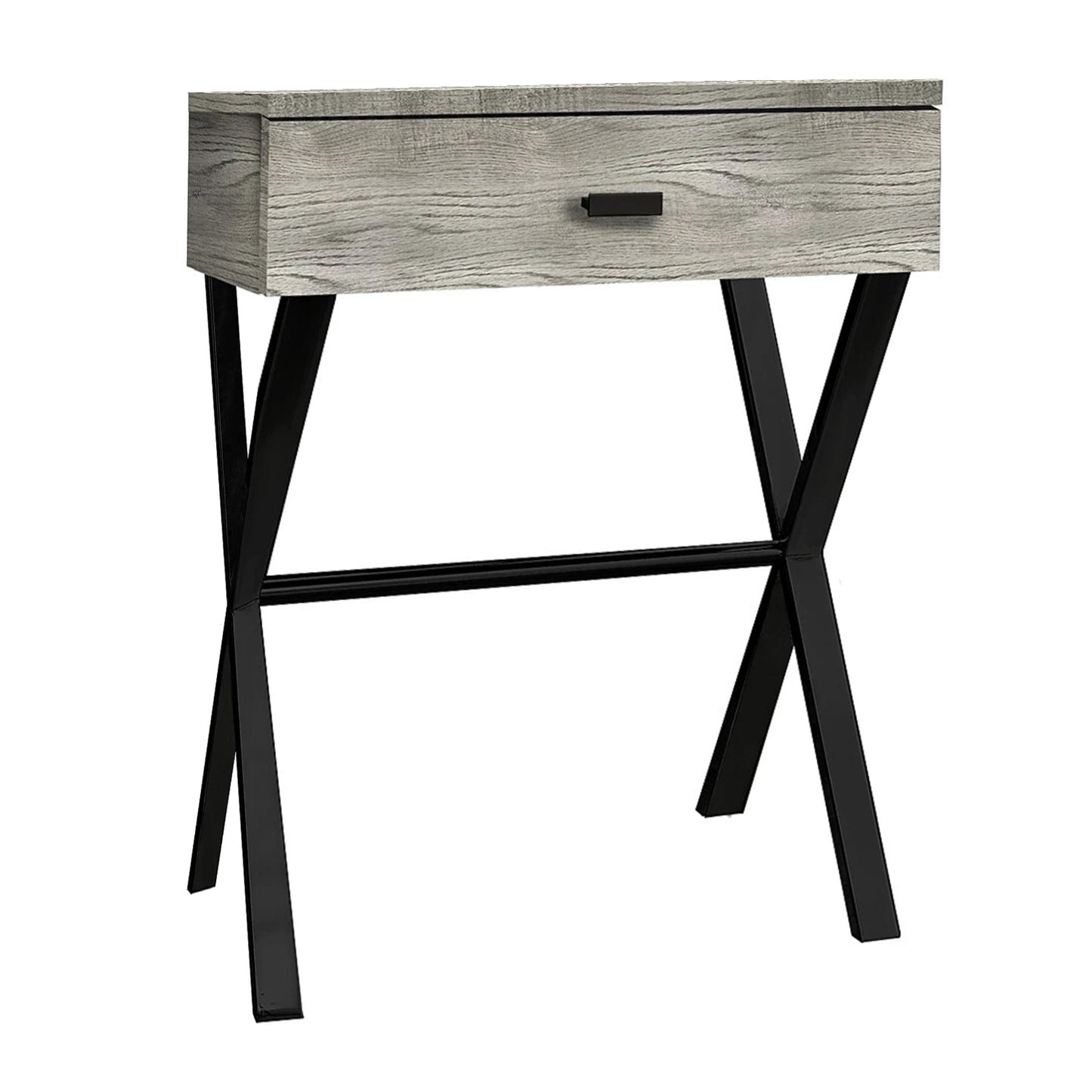 22" Black And Gray End Table With Drawer