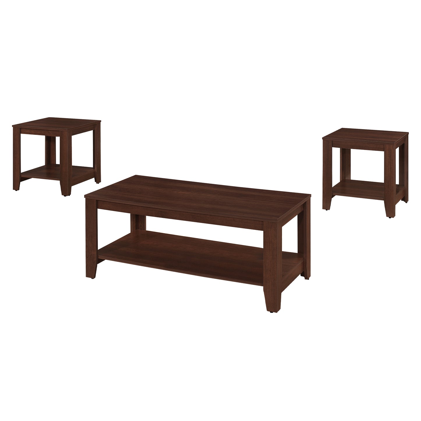 Set of Three 42" Brown Coffee Table