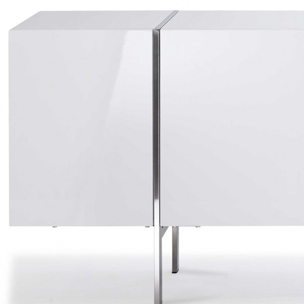 95 X 17 X 30 White Stainless Steel Buffet