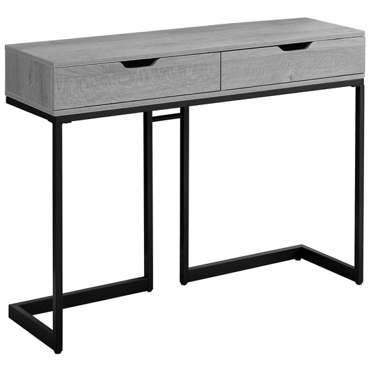 42" Gray And Black Frame Console Table