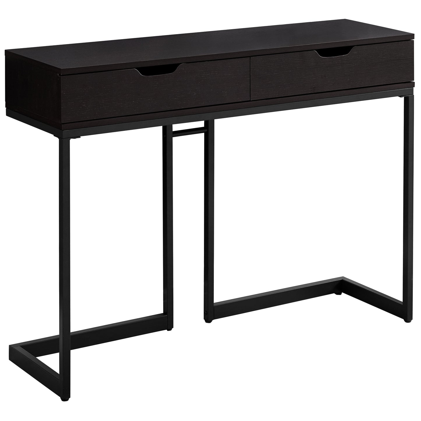 42" Brown And Black Frame Console Table