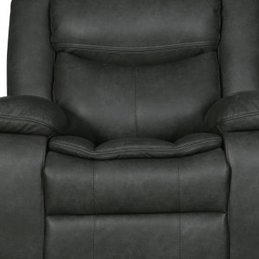 42" Gray Reclining Chair