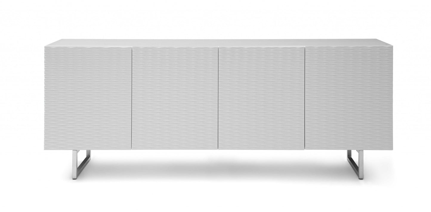 79 X 18 X 32 White Metal Buffet