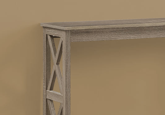 47" Taupe Console Table With Storage