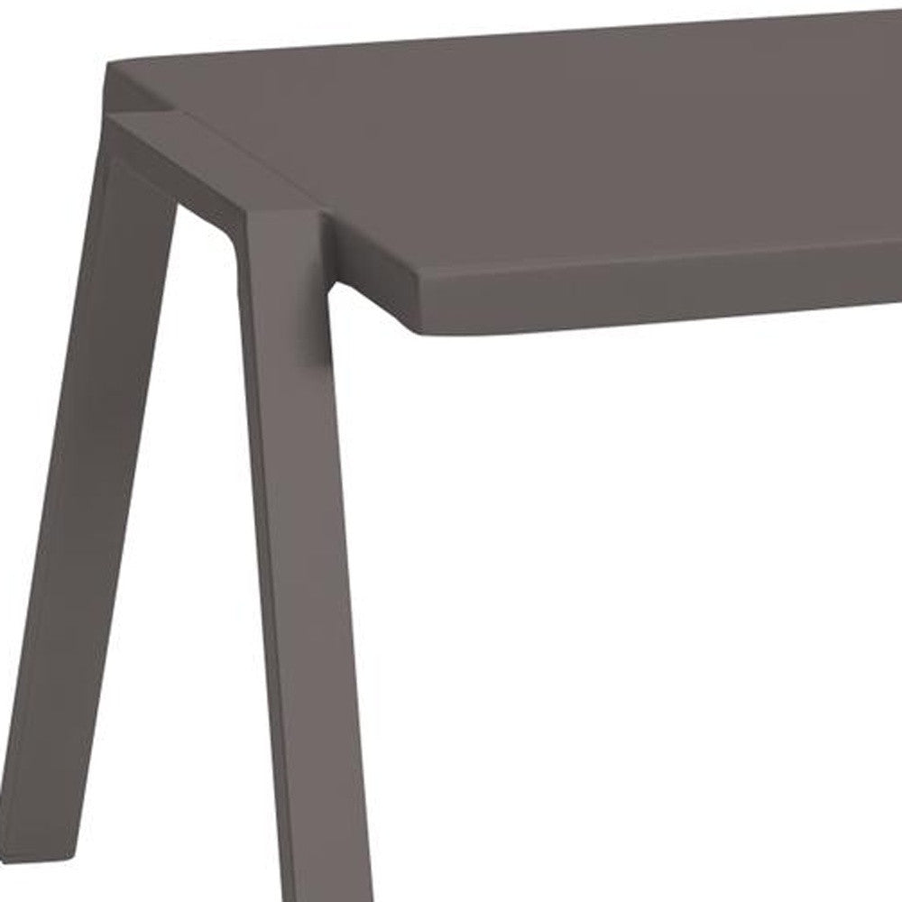 16" Taupe Aluminum End Table