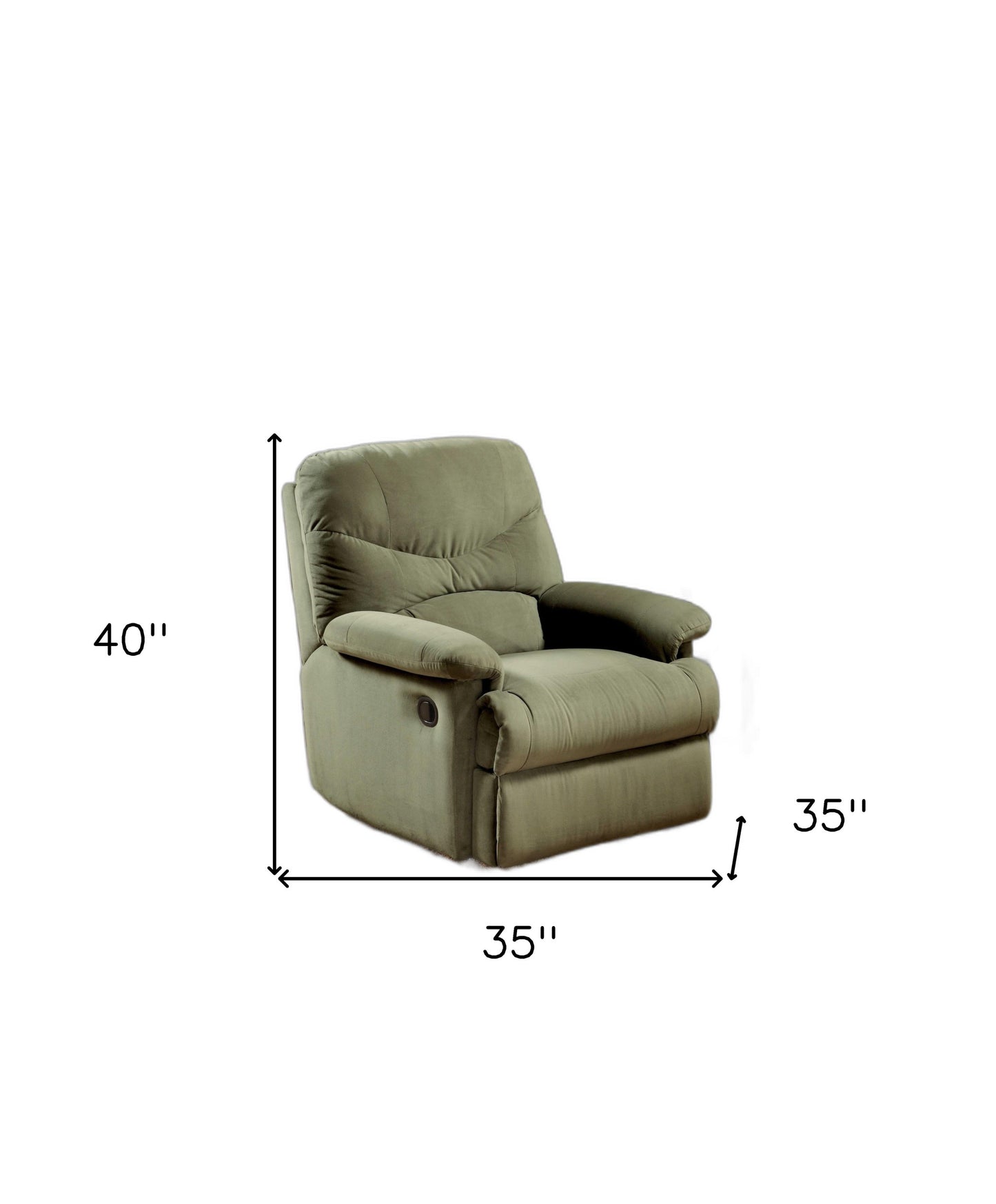 35" X 35" X 40" Sage Microfiber Recliner (Motion)