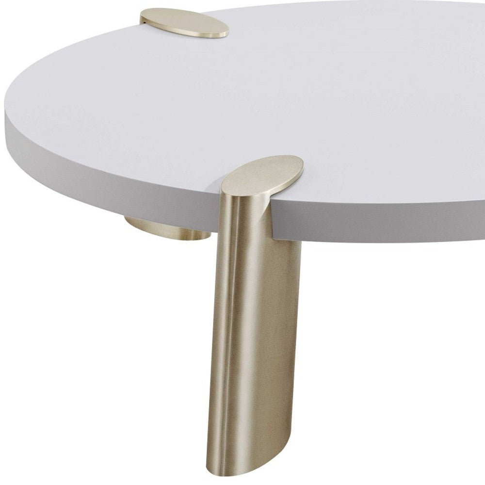 40 X 40 X 13 Matte White Finish Coffee Table