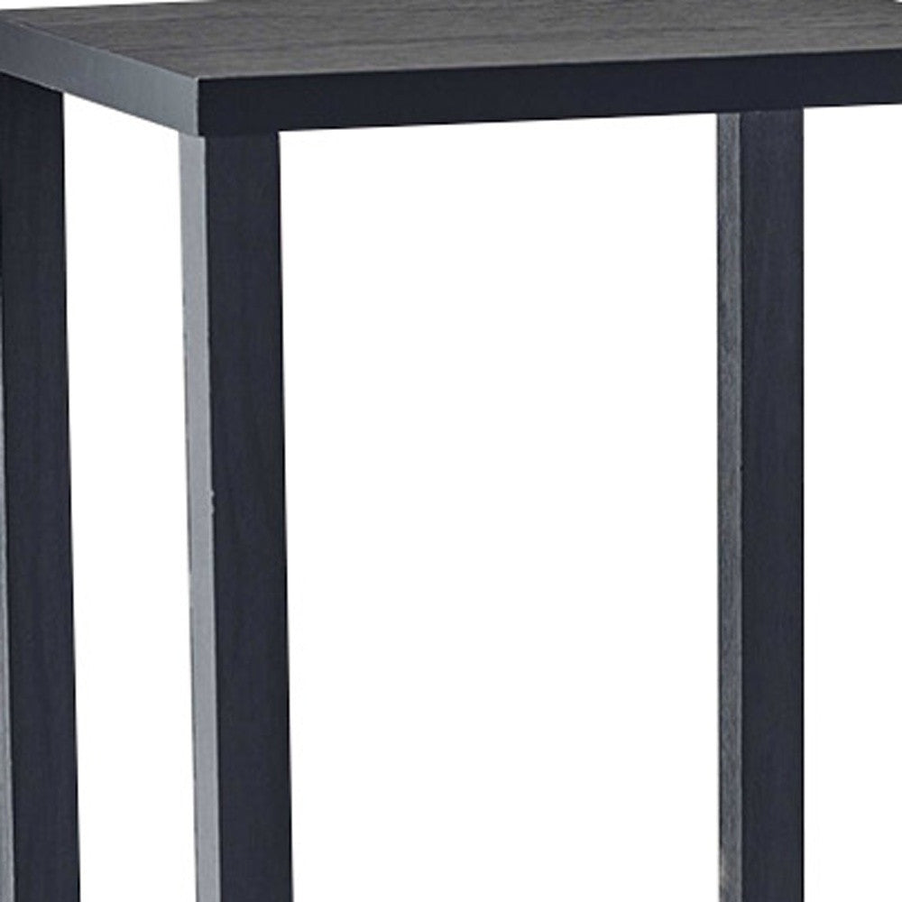 35" H Basic Black Book Case End Table