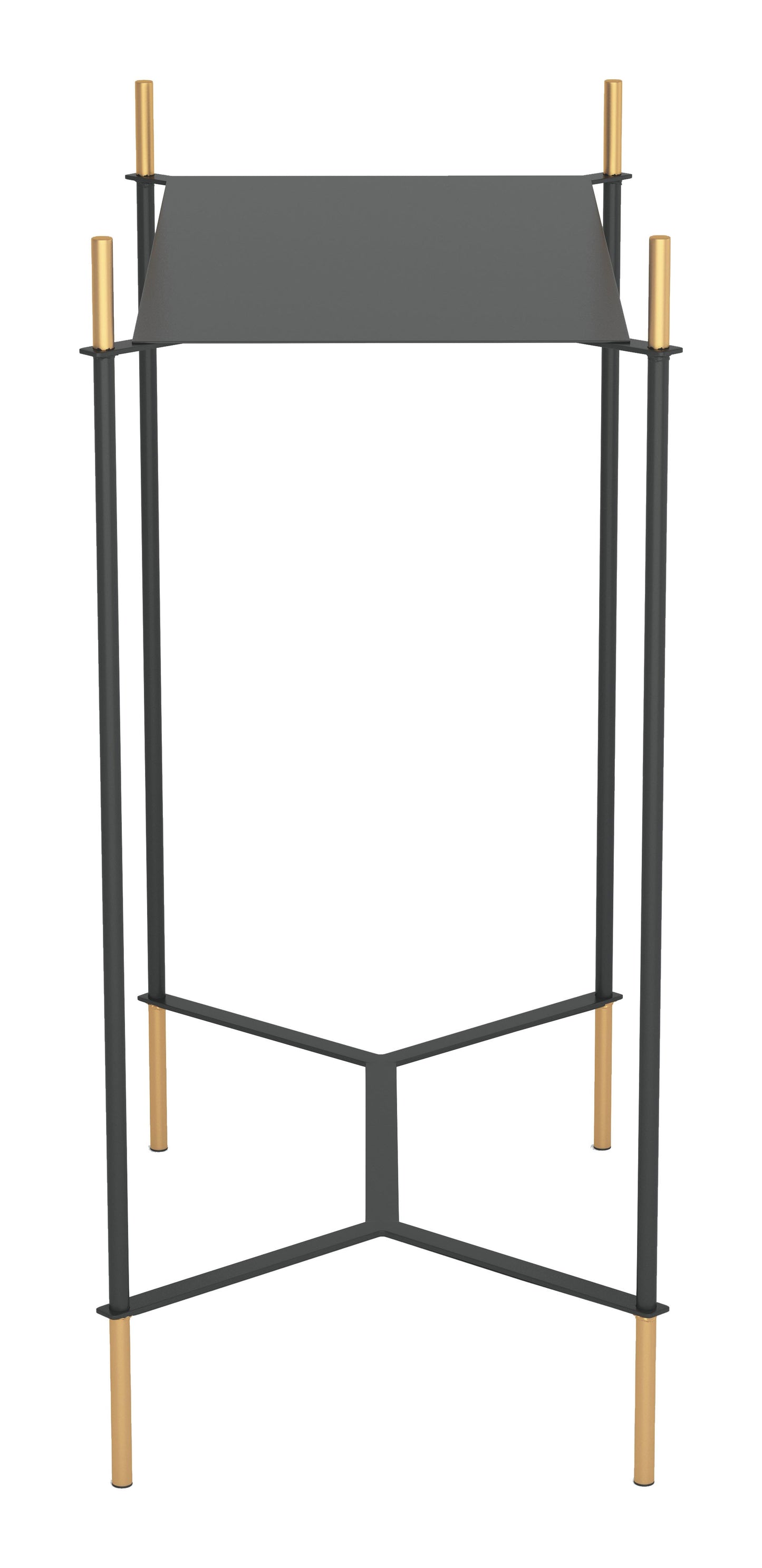 Moderna Black and Gold Accent Side Table