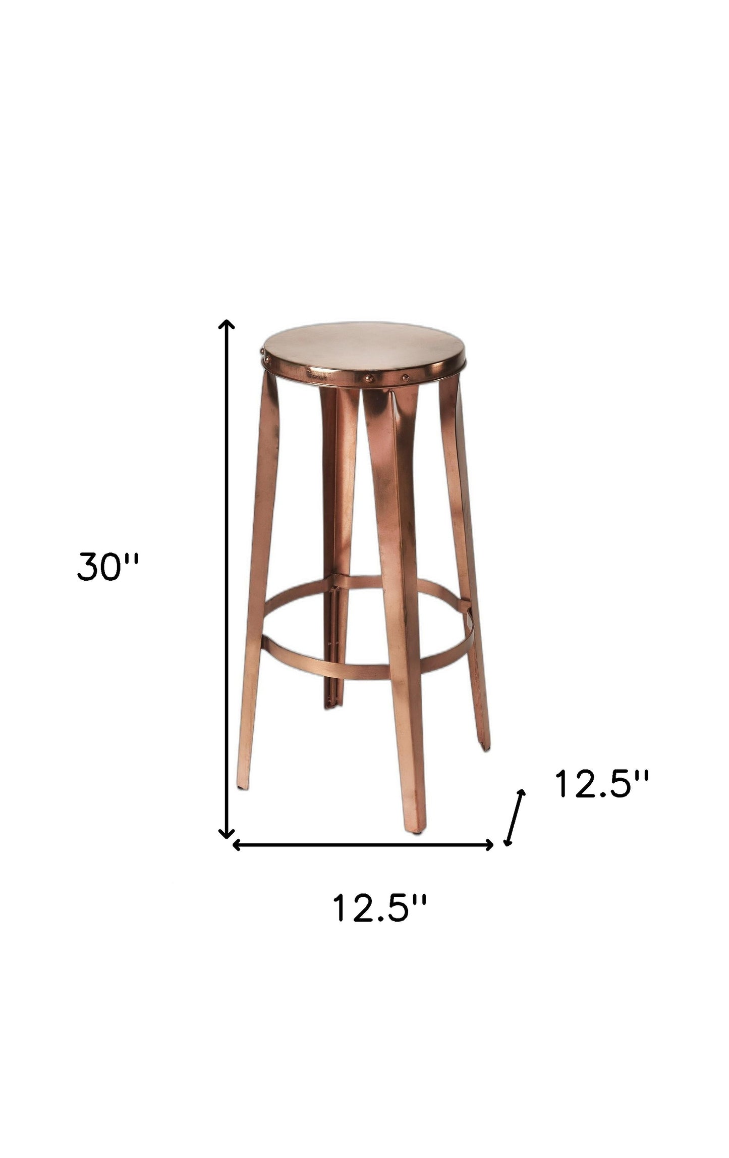 " Copper Backless Bar Height Bar Chair