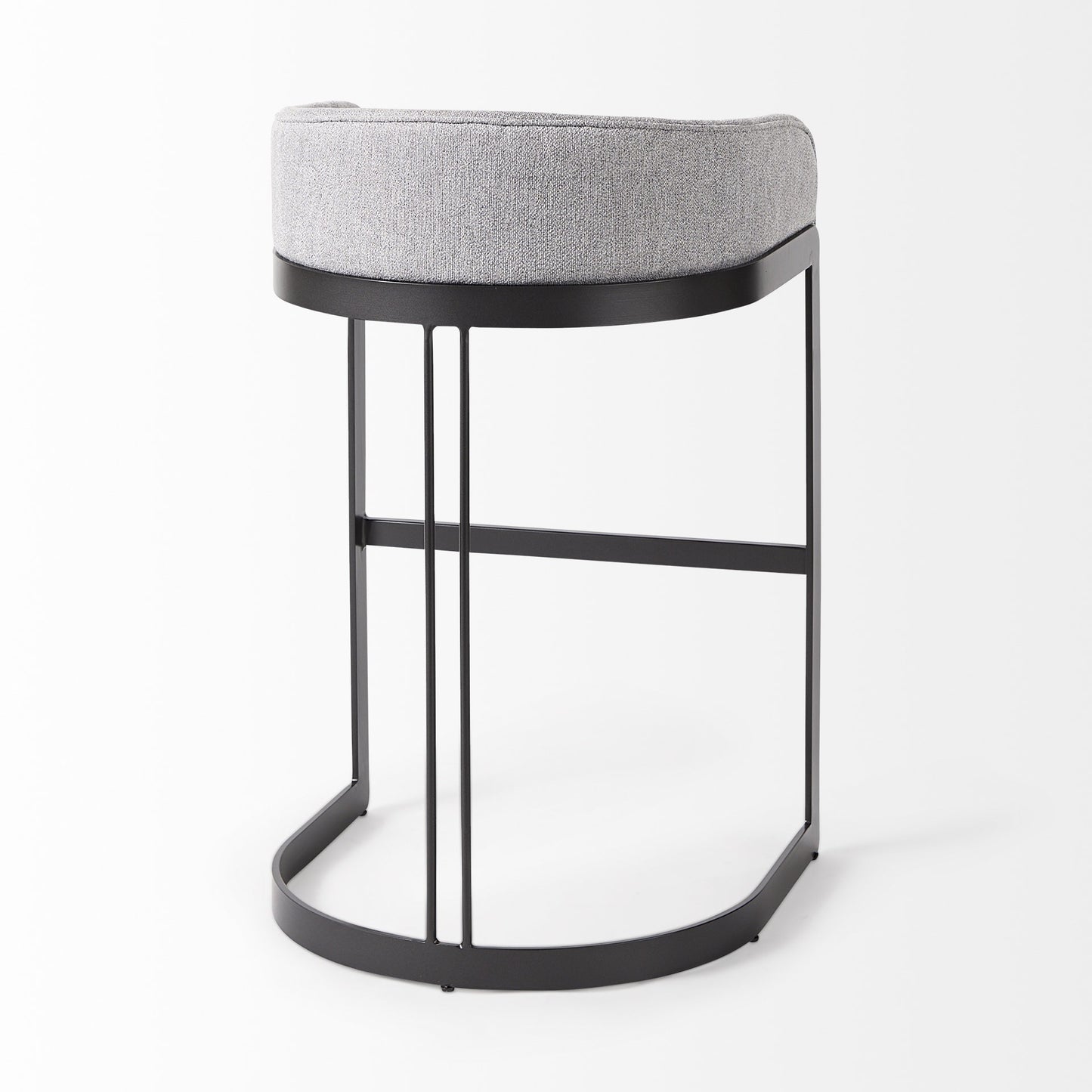 " Gray And Black Low Back Bar Height Bar Chair