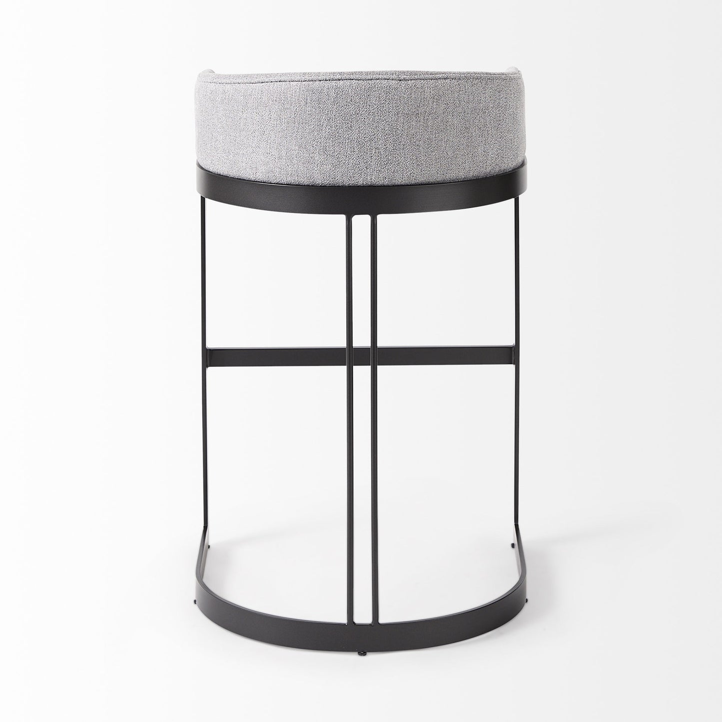 " Gray And Black Low Back Bar Height Bar Chair