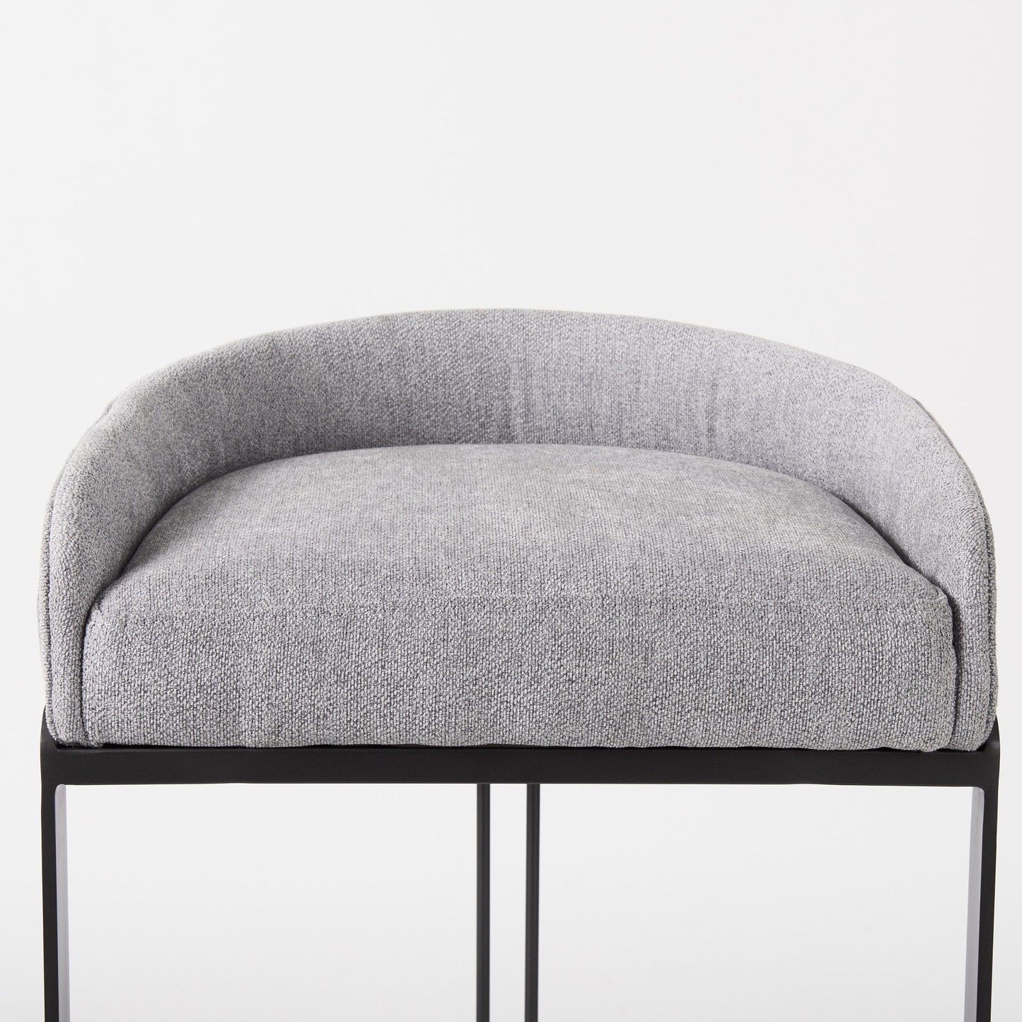 " Gray And Black Low Back Bar Height Bar Chair