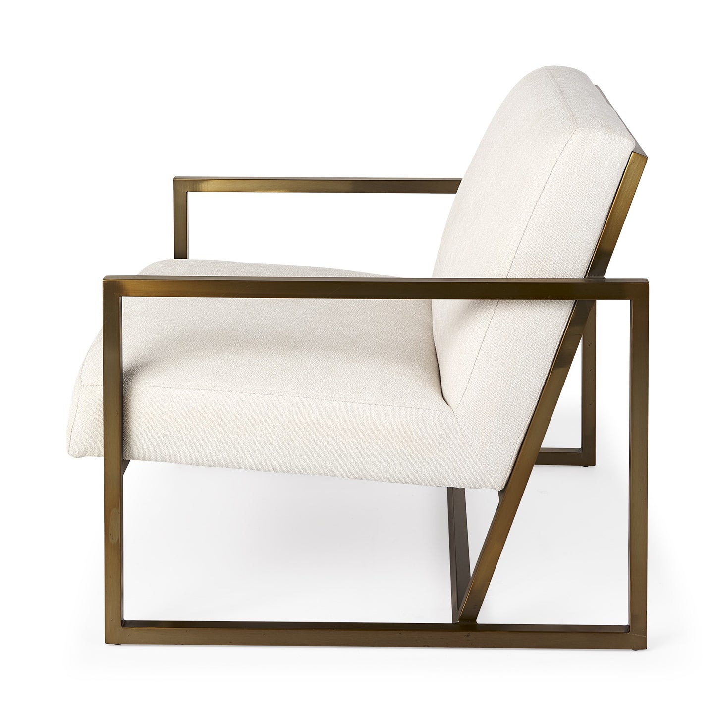 Geo Modern Cream And Gold Accent Or Side Chair