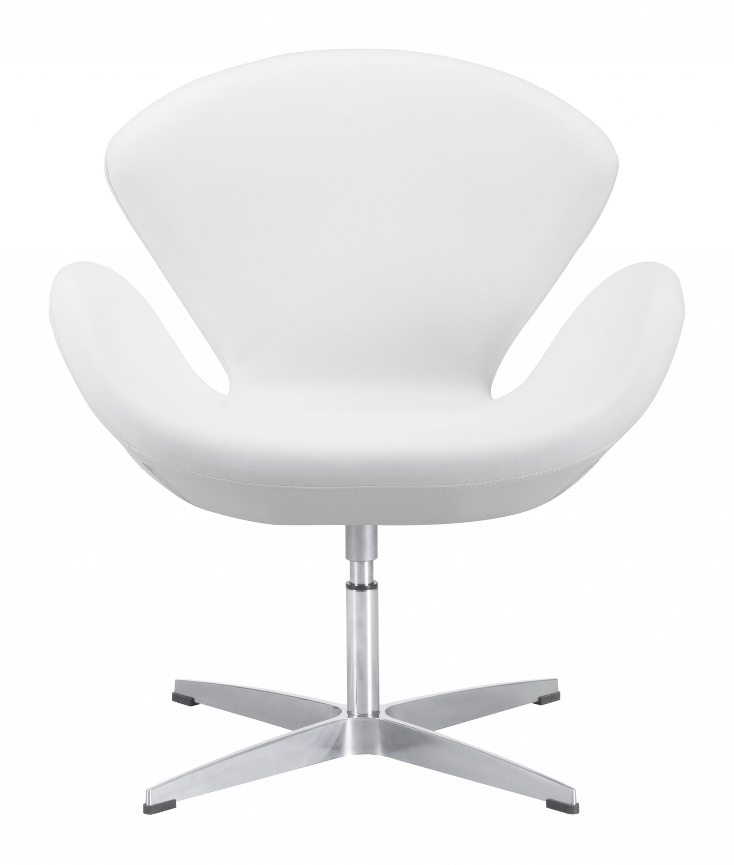 White Scoop Swivel Chair