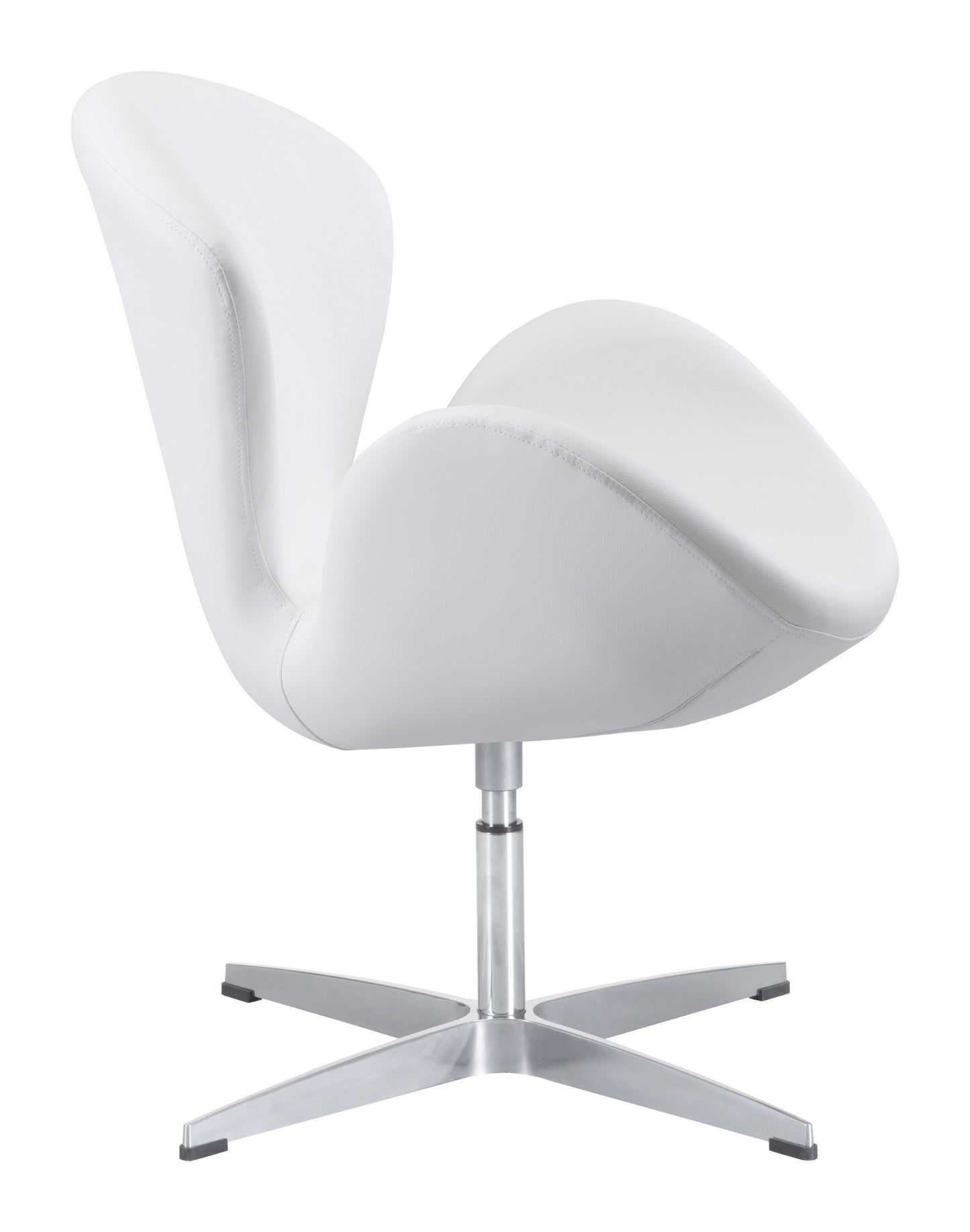 White Scoop Swivel Chair