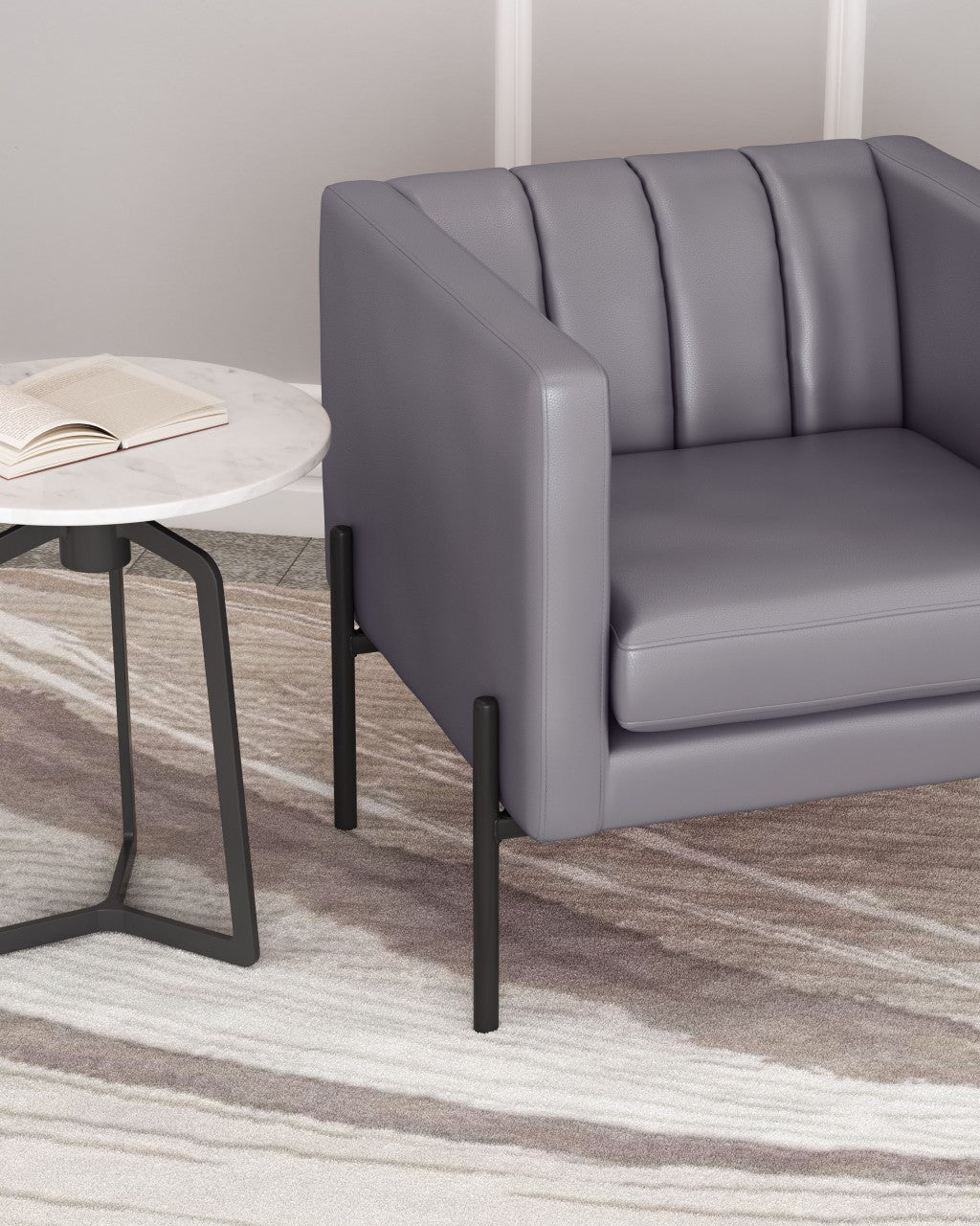 28" Gray And Black