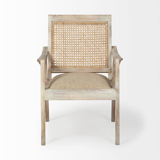 Wooden Chair With Cane Mesh Backrest