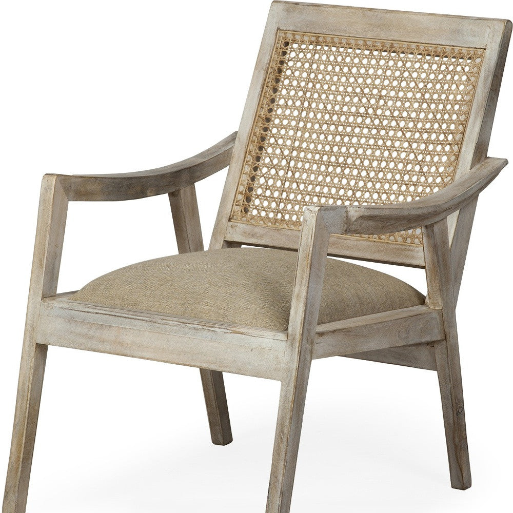 Wooden Chair With Cane Mesh Backrest