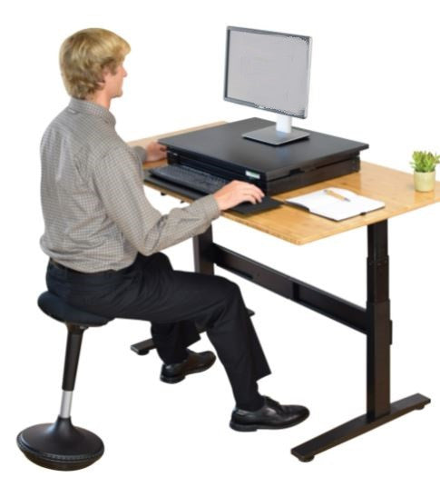 Black Tall Triangle Seat Swivel Active Balance Chair