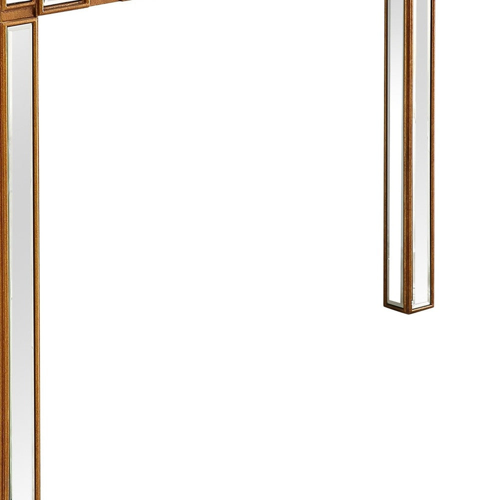 Square Reflective Mirror Console Table