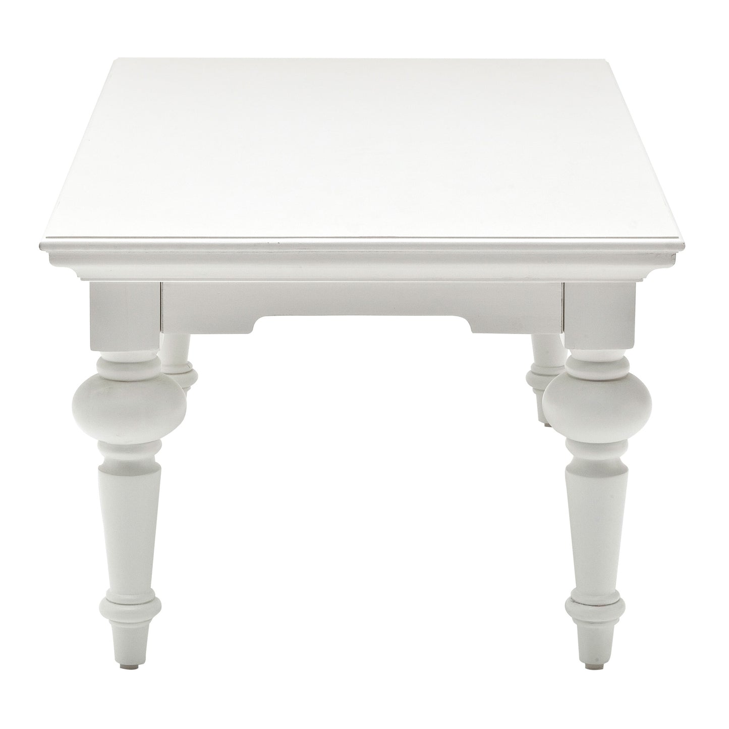 47" White Solid Wood Coffee Table