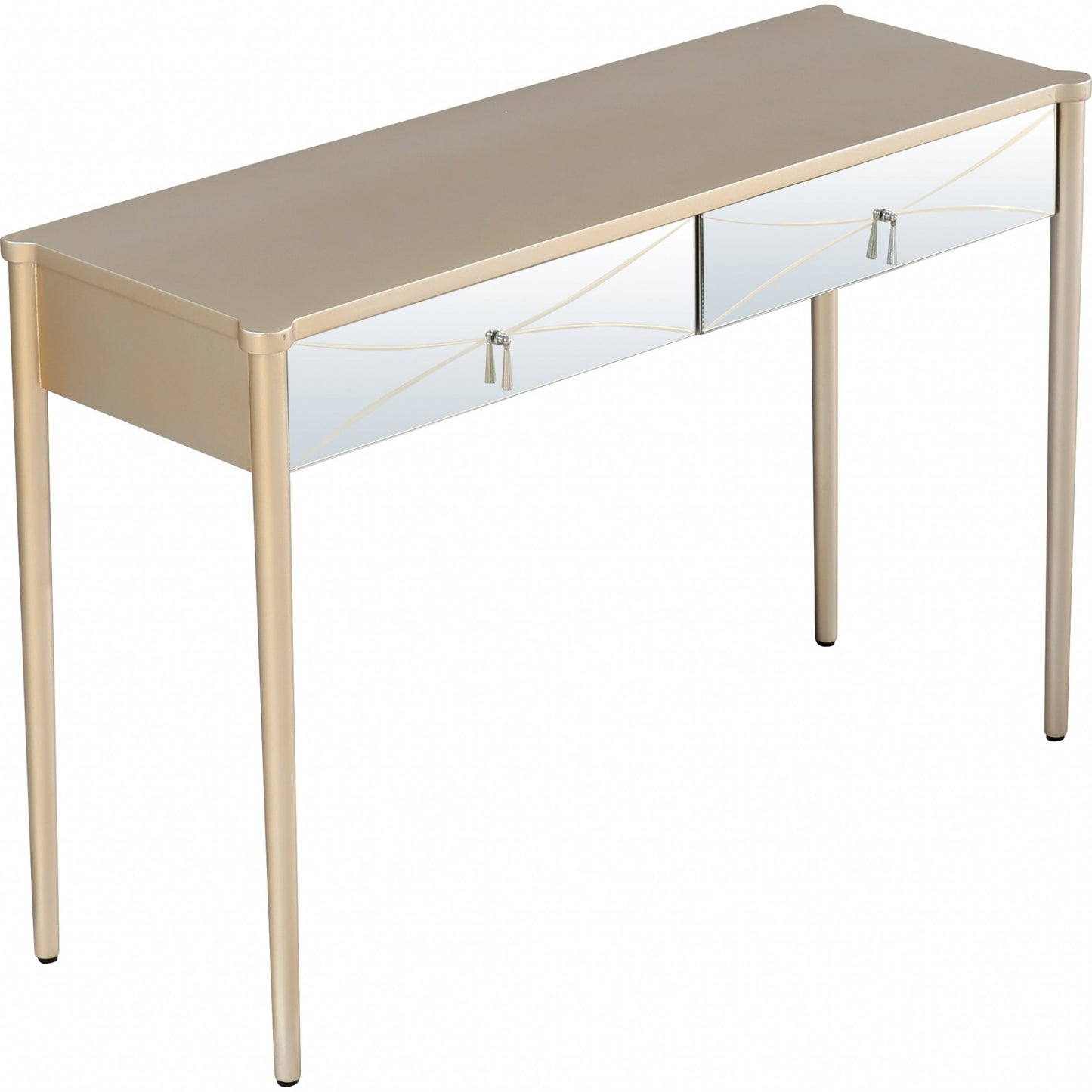 Champagne Finish Console Table