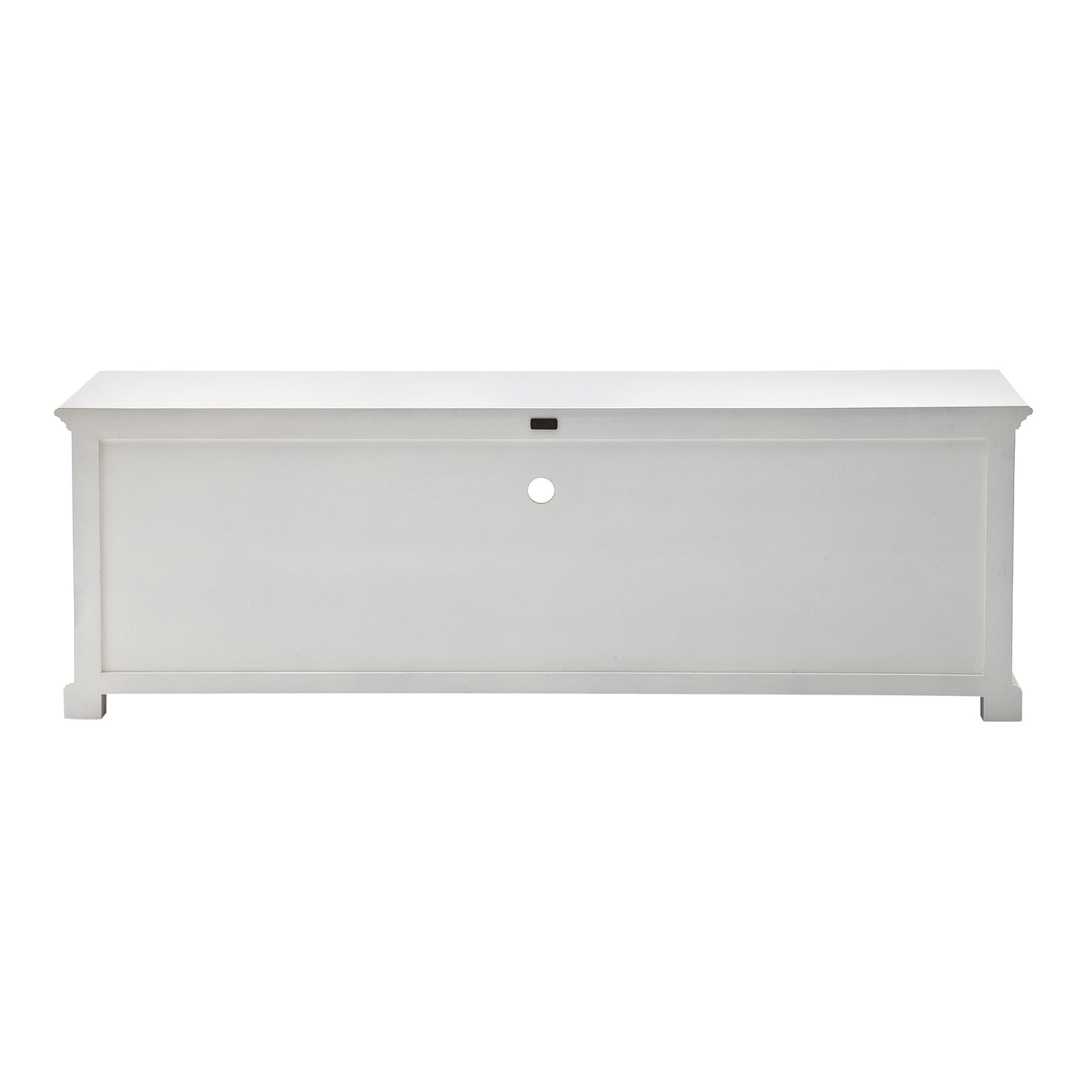 71" Classic White And White Solid Console Table With Storage