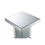 20" Mirrored Mirrored And Manufactured Wood Square End Table