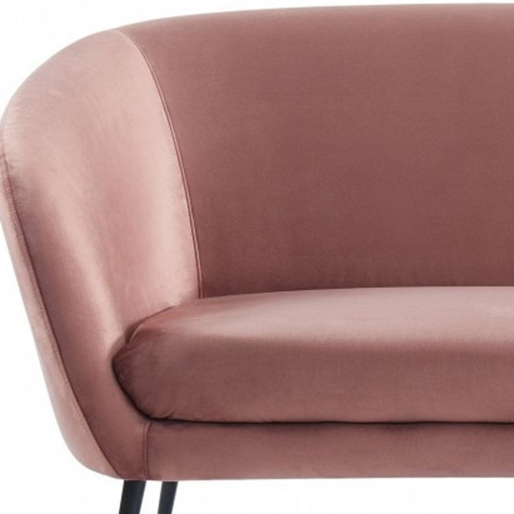75" Coral Three Person Metal Legs Sofa