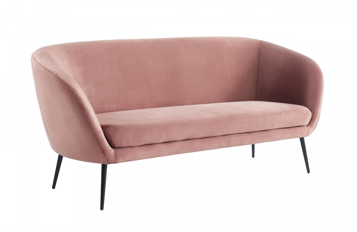 75" Coral Three Person Metal Legs Sofa