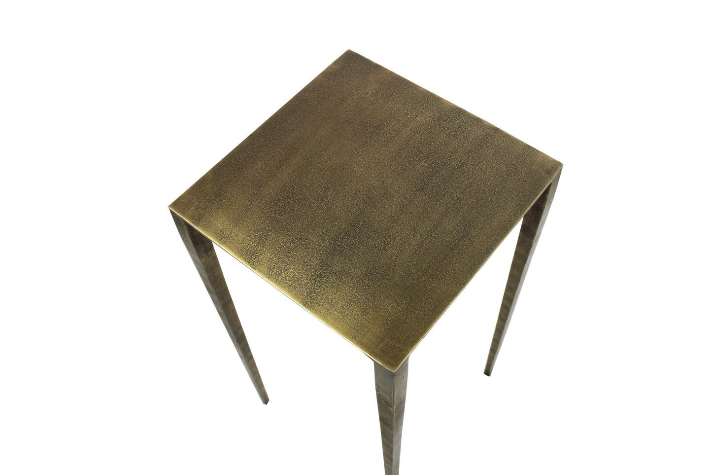 24" Brass Iron Square End Table